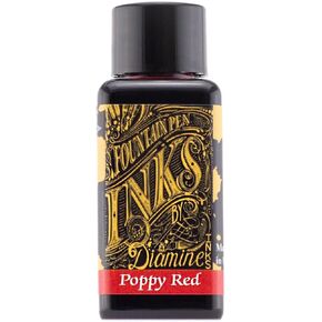 Diamine Fountain Pen Bottled Ink, 30ml - Poppy Red