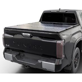 Hard Folding Truck Bed Tonneau CoverlCFHT-035lFits 2022-2024 Toyota Tundra 6'6" Bed w/OE Rail System (78.7"