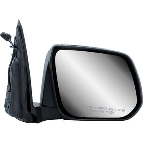 Driver Left Side Door Mirror Power Heated Manual Folding with Chrome Back Cover for Chevrolet Colorado GMC Canyon from 2017 to 2022