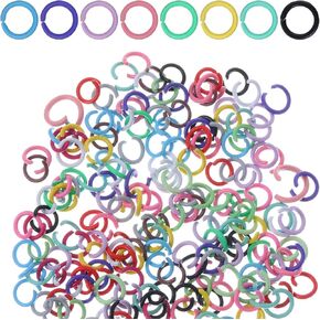 200Pcs Colored Jump Rings Jump Rings for Jewelry Making, 6mm Colorful Iron Open Jump Rings O Ring Connectors Jewelry DIY Findings for Keychain Necklace Bracelet Earring Pendant Bead Charm Crafting