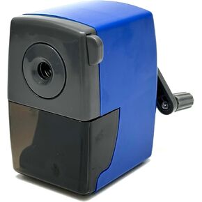 Manual Pencil Sharpener Wall Mount Pencil Sharpener, Tip Saver, Longer Cutter Life, Vertical or Horizontal Mounting Blue