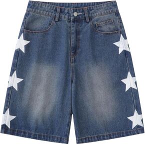Y2K Jorts Shorts Baggy Jorts Star Jorts Wash Jeans Shorts Y2k Oversized Jorts Jean Shorts Y2k Baggy Shorts