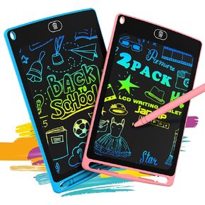 2 Pack LCD Writing Tablet, 8.5 Inch Colorful Doodle Board Drawing Tablet, for Travel Learning Toys Christmas Birthday Gifts Toy For3,4,5,6 Years Old Boy and Girls