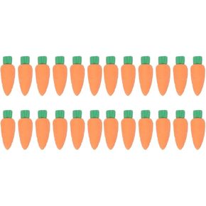 Operitacx Mini Erasers 60 pcs Decor Miniature Decoration Assortment Stationary Shape Rubber Foods Games Prize Gift/Classroom Small Gift Novelty Carrots Office Prizes Erasers Vegetable Bonnet Toddler