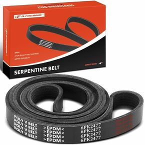 A-Premium Engine Serpentine Drive Belt Compatible with Ford, Chevy, Audi, Hyundai, Kia, GMC & Lincoln Cars - Mustang, Crown Victoria, Suburban, Blazer, Q7, Azera, Amanti, C1500, Town Car & More