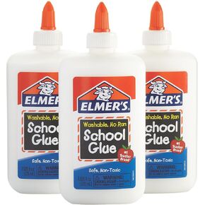 Elmer's Liquid School Glue, White, Washable, 7.625 Ounces, 3 Count Slime Kit