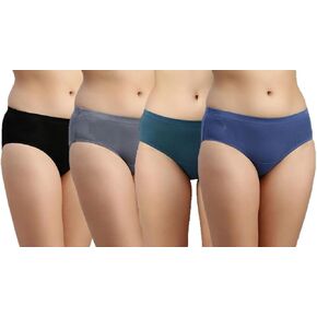 Womens Underwear Hipster Panties Super Stretch Fabric Regular & Plus Size 4-Pack