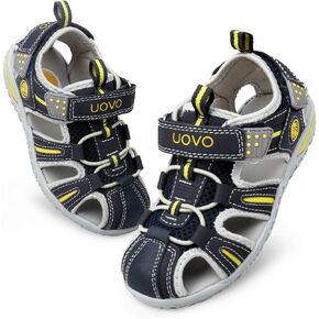 UOVO Boys Sandals Hiking Athletic Closed-Toe Beach Sandals Kids Summer Shoes (9.5 M US Toddler, Navy Blue-3)