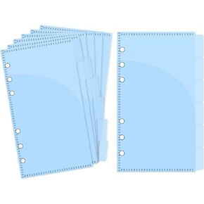 NatSumeBasics 12 A6 Binder Pockets Dividers Purple A6 Cash Stuffing Envelopes with Tab for 6 Ring Budgeting Planner Inserts Supplies Accessories (Purple)