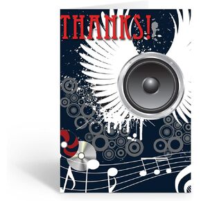 Stonehouse Collection | Music Theme Thank You Note Card | 10 Boxed Note Cards & Envelopes | Music Note Cards (Standard)
