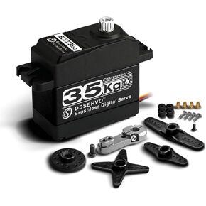 Rc Servo Brushless Servo Metal Gear High Torque Robot servo Brushless Motor Digital Servo Arduino Servo for 1/8 1/10 1/12 RC Cars (45KG-270°)