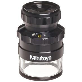Mitutoyo 183-304 Loupe with Reticle, 8x-16x Magnification, .1mm, .005" Scale Graduation