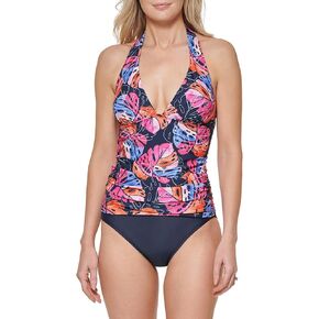 Tommy Hilfiger Women's Standard Tankini Swimsuit Monstera Leaf Small