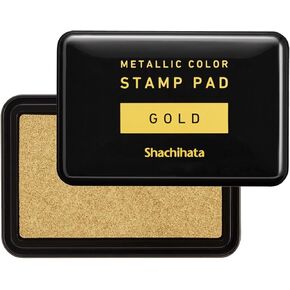 Shachihata HPM-2-GO Metallic Color Stamp Pad Gold Stamp Stand