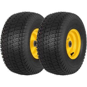 20x10.00-8 Lawn Mower Tire and Wheel, 3/4" Borehole, and 3/16" Keyway, 3.5" Offset Hub, 4 Ply Tubeless Tire, Replacement 20x10-8nhs Riding Lawn Mower and Tractor Rear Tire and Wheel Assemblies