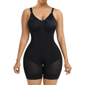 YIANNA Fajas Colombianas Postpartum Shapewear for Women Tummy Control Butt Lifter Body Shaper with Zipper Crotch