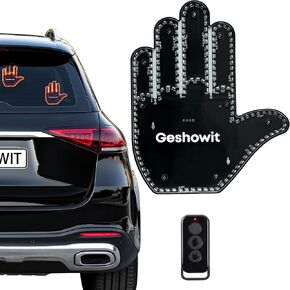 Car Accessories for Men, Car Gadgets with Remote - Give The Bird & Love & Wave to Drivers - Ideal Gifted Car Stuff, Funny Truck Accessories, Car LED Light & Road Rage Signs for Men and Women