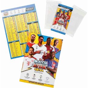 Topps 2023-24 Match Attax Extra Champions League Cards - Starter Pack (Album, 24 Cards + 2 LE)