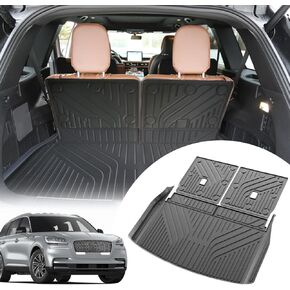 Cargo Liners Backrest Mat for Lincoln Aviator Accessories 2020-2024 with Hook&Loop Rear Trunk Mat Rear Seat Back Cover Protector All Weather Anti-Slip Split Dog Liner 3 PCS in Kuwait
