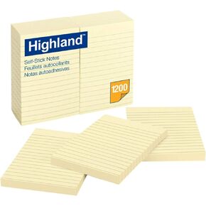 Highland Notes, 4 x 6-Inches, Yellow, 100 Sheets per pad, 12-Pads/Pack, (6609)