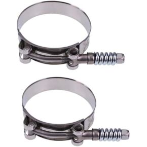 2X 76mm Intercooler T-Bolt Spring Hose Clamps 6C2Z-6K786-AA 904-468 Compatible with Ford F-250 F-350 F-450 F-550 Super Duty 2003-2007