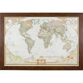 Craig Frames Wayfarer, Executive World Push Pin Travel Map