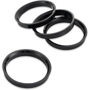 4 Pack Car Hub Reducing Ring Shaft, 73.1mm-60.1mm Design, Durable Vehicle Hub Center Ring Replacement, Compatible with Most Small Passenger Cars (Black)