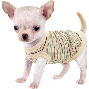 Premium 100% Cotton Rib Dog Shirt Vest for Small Breeds Purple Small in Kuwait