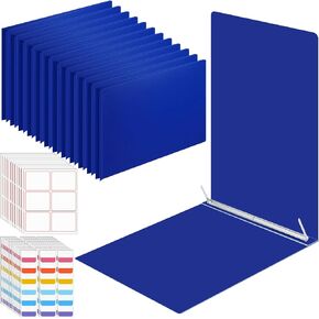 12 Set 11x17 Inch Presentation Binder Folder 3" Capacity Pressboard Report Cover with Index Tabs Metal Fasteners Blank Stickers for Bind Reports Presentation Proposals Documents(Blue) in Kuwait