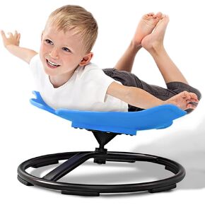 Autism Kids Swivel Chair,Sensory Spin Chair for Autism Kids,Spinning Chair for Kids Sensory,Indoor or Outdoor Sensory Products,Toddler Coordination Game Toys for Ages 3+ Years.(Blue)