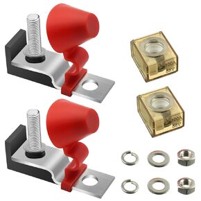Linkstyle MRBF Terminal Fuse Block, 58V 100AMP Marine Rated Battery Fuse, MRBF Fuse Box Fuse Holde, 5/16" Stud IP66 Waterproof