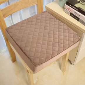 Firm 16"x16"x3" Memory Foam Square Thick Seat Cushion with Washable Velvety Cover and Non-Slip Base for Home, Office, Car Seats - Seat-Rising Cushion - Comfort and Back Pain Relief - Black