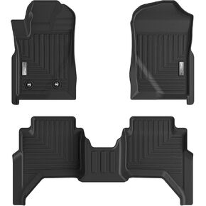 Floor Mats for 2025 Chevrolet Chevy Equinox,TPE All Weather Protection Slush 1st & 2nd Row Floor Liners Black