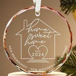 Our First Christmas Engaged Ornament 2024 - Engagement Gifts for Couples, Engagement Gifts for Her - Engagement Gift for Couples -Glass Just Engaged Decorations (Engaged 2024)