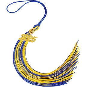 شرابة التخرج 2025، شرابة قبعة التخرج، 2025 شرابة لقبعة التخرج 2025، شرابة تزيين قبعة التخرج مع سحر ذهبي لعام 2025 لإكسسوارات احتفالات التخرج باللون الأزرق والأبيض in Kuwait