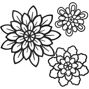 Moxweyeni 3 Pieces Metal Flowers Wall Decoration, Metal Rustic Wall Art Decoration Farmhouse Wall Decorations Multiple Floral Hanging Decoration for Bathroom Home Office(Gold, Modern Style)
