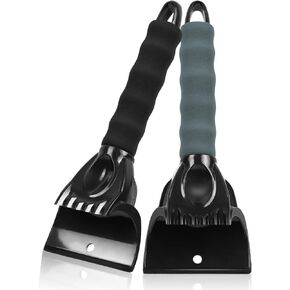 1 Pack Snow and Ice Scraper for Car Windshield, Frost Removal Tool with Foam Handle, for Car Truck SUV Window and Windshield, Scratch-Free (Blue)