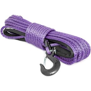 Rough Country 3/8" Purple Synthetic Winch Rope with Clevis Hook | 85 FT - RS112