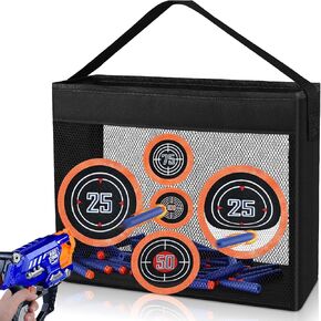 Toy Target Fits for Nerf Guns, Portable and Foldable Net Taget for Shooting Practice, with Mesh Netting for Outdoor or Indoor Play, Birthday or Party Gift (Target ONLY)