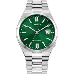 Citizen Men's Automatic Tsuyosa Sport Luxury Watch, Silver-Tone Stainless Steel, Green Dial, 3 Hand with Date, 42 Hour Power Reserve (Model: NJ0150-56X)