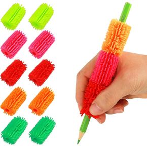 Reusable Squishy Grips for Pencils Kids Handwriting, 10pcs Universal Ergonomic Writing Aid, Soft Pencil Cushion Grip,Colorful Grips for Pencils for Kids Students Preschoolers