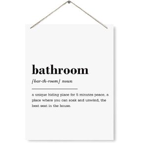 Bathroom Wood Sign, Funny Bathroom Definition Sign, Decorative Wood Plaque for Hanging, Dictionary Decor Art, Toilet Humor, Funny Bathroom Decor, Home Decor Accent, Bathroom Wall Decor Art