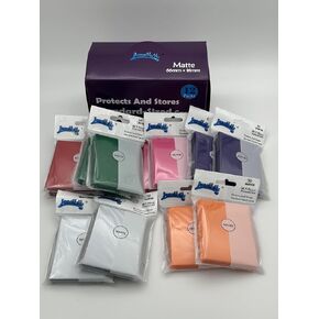 600 Counts - 12 Packs Mix Color Double Matte Standard Card Sleeves for Trading, Gaming, MTG, L5R, TCG, Sports Cards