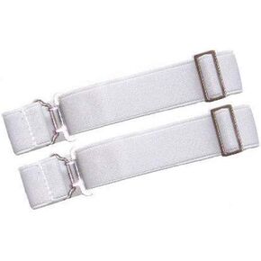 White Elasticated Kilt Sock Hose Garters - Perfect for Dancers and Pipers