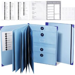 Document Organizer Folio,Important Document Organizer Folio Folders with Labels Life Binder Important Documents for Bills Checks Birth Certificates etc
