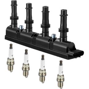 Set of 1 Ignition Coil Pack UF669 and Iridium Spark Plugs XP3922 4 Pack Compatible with Buick Encore Chevy Cruze Sonic Trax Volt Cruze Limited 1.4L 1.8L L4 D521C 55577898 55579072 25198623