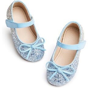 Flaryzone Toddler/Little Girls' Ballerina Flat Mary Jane Princess Dress Shoes - Wedding School Party