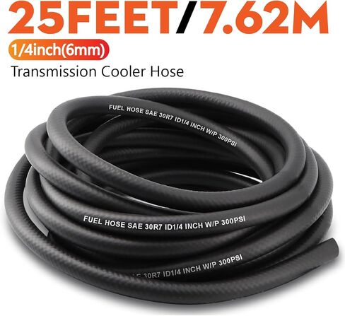 1/4 inch ID Fuel Line Hose 25FT NBR Rubber Push Lock Gas Hose High Pressure 300PSI for Automotive Fuel Systems Engines in Kuwait