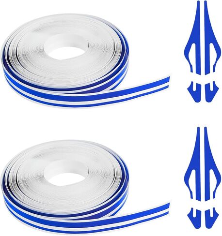 2 Rolls×32Ft Car Pinstriping Tape, Vinyl Automotive Pinstriping Tape Stripe Decal, DIY Car Body Side Stripes Trim Sticker, Universal for Motorcycle Door Home Musical Instrument (White) in Kuwait
