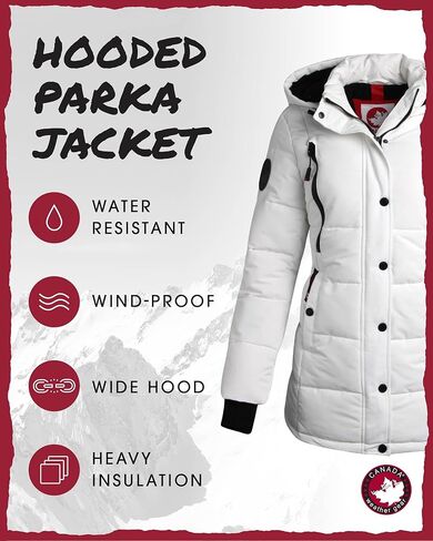 CANADA WEATHER GEAR Womens Winter Coat – Full Length Quilted Puffer Parka – Plus Size Heavyweight Maxi Jacket for Women, S-XL in Kuwait